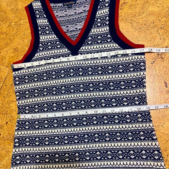 Brooks Brothers 100% Lambs Wool Fair Isle Sweater Vest Dress NWOT Sz S - Picture 10 of 12